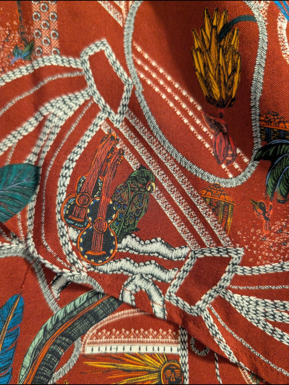 Farm Rio for Anthropologie Toucan Tropical Cropped Cami Tank Viscose Small - Picture 5 of 11